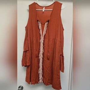 Xhilaration Cold Shoulder Boho Dress